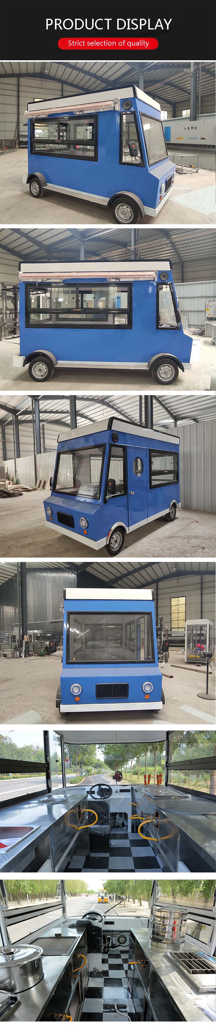 Hamburger BBQ Pizza Donut Food Truck Mobile Ice Cream Coffee Food Car Electric Outdoor Mobile Food Truck with Kitchen Equipment
