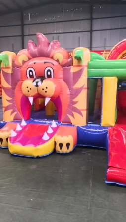 Commercial Outdoor Inflatable Bouncer Castle Crocodile Super Jumping House Combo with Pool Slide