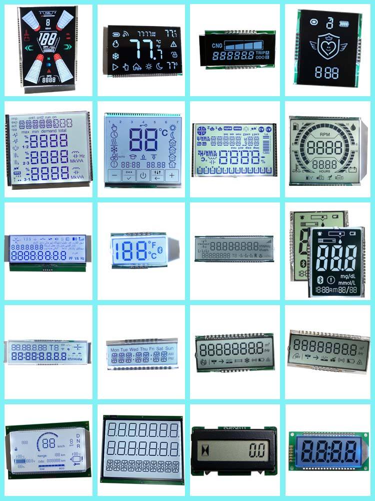 TN HTN VA Digit Segment Lcd Display Pins Connector Small Lcd Display Character Graphic Lcd Panel for Car and Electric Bicycle