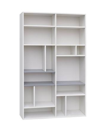 Wall mounted white vertical metal bookcase bookshelf designs