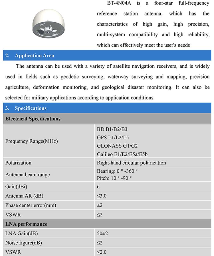 BEITIAN NEW 3D choke ring GNSS antenna, used with satellite navigation receivers, survey, map, agriculture, monitor, BT-4N04A