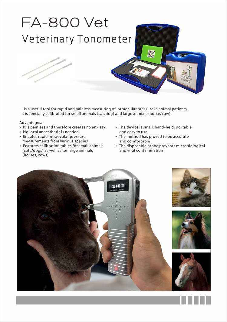 Portable Tonometer VET  probe  FA-800VET  animal  Ophthalmic Instrument  Veterinary Tonometer