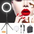 18 inch Portable Clip Phone Circle Ring Fill Light Tripod Stand LED Selfie Ring Light Selfie Ring Phone Photo