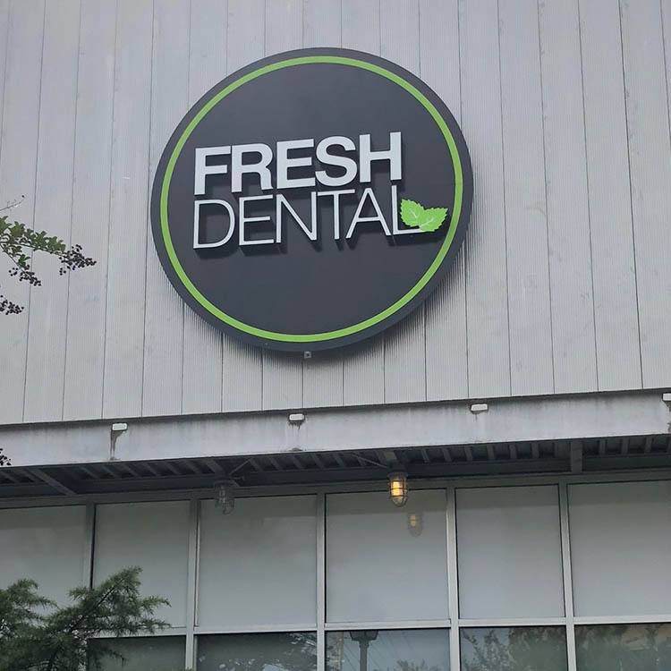 Dentist Clinic Store  Logo Name Signboard 3D Acrylic Board LED Backlit Letter Sign
