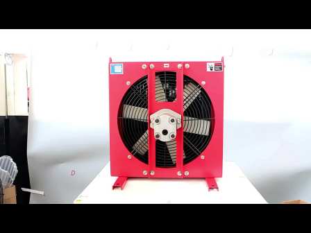Cost-effective fin type Air Cooled Aluminum hydraulic oil cooler with 24v fan
