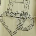 12'' Christmas heart shape metal wire wreath frame