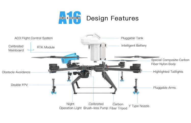 AGR 16L Drone Agriculture Sprayer in China for Farming Agricultural