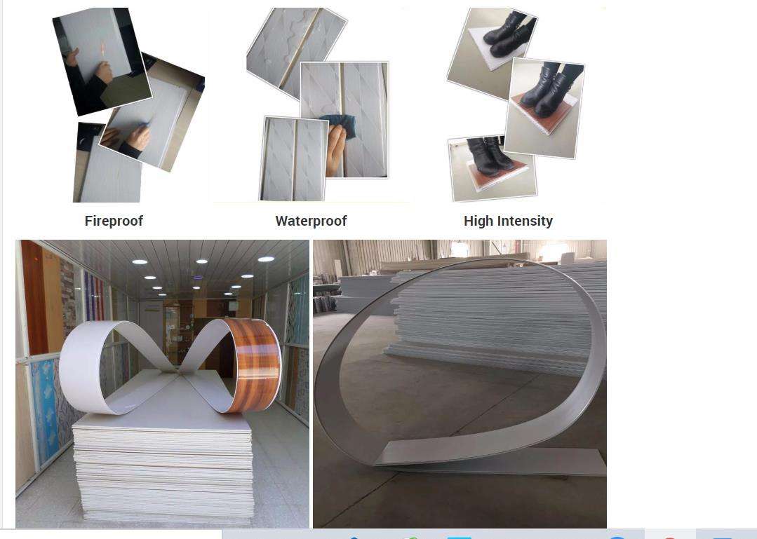 Waterproof Fireproof New Material Bamboo Fiber Wall Board marble interior decorative PVC WPC wall panel for Wall Cladding
