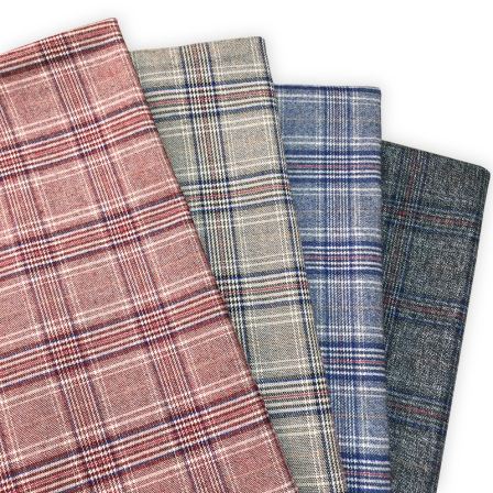 yarn-dyed plaid fabrics fashion shirt weaving Italian classic fashion fabric