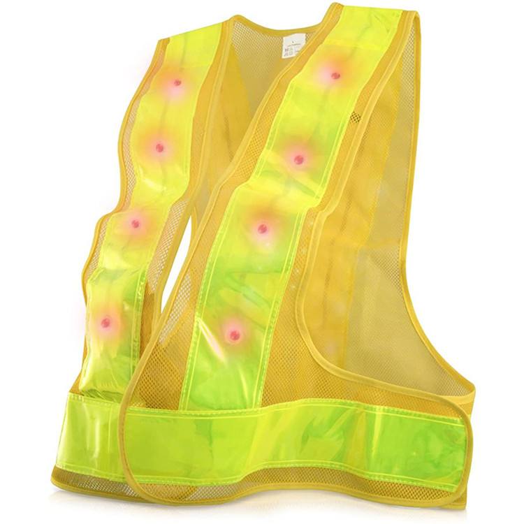 High Visibility Waistcoat Traffic Outdoor Night Warning LED Light Reflective Running Gear/Safty Vest/Pro-tective Clothing