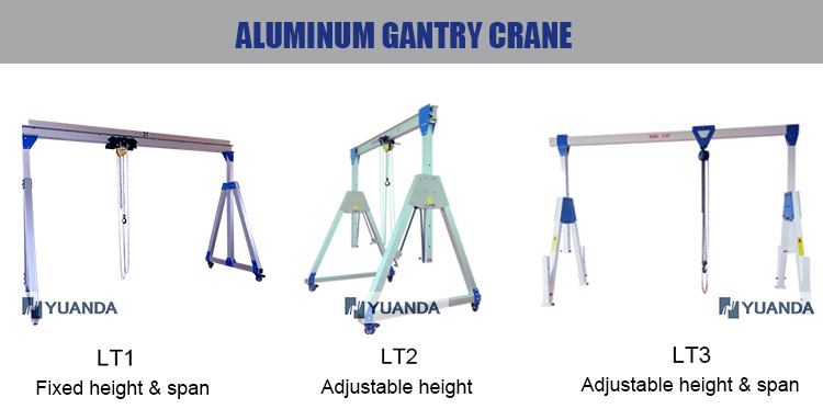 China supplier portable alu di ma aluminium gantry crane shanxi ky zz henan shandong beijing tianheng jiangsu