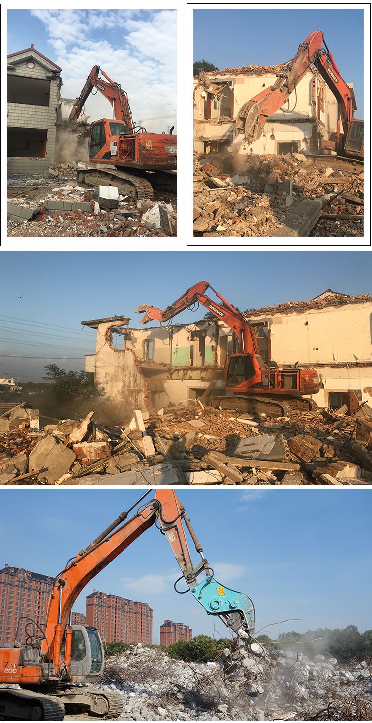 Excavator construction machinery parts concete hydraulic pulverizer crushing bucket series demolition equipment