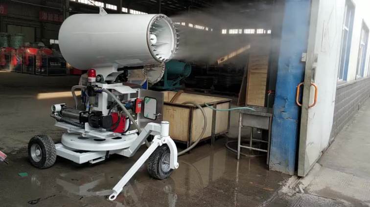 40-60 m three wheel dust suppression water mist cannon automatic fog cannon spray machine with CE