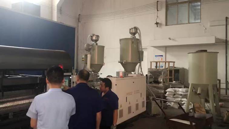 DWC double wall corrugated pipe extrusion machine making line HDPE pipe production equipment
