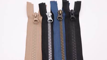 #3 #5 #8 #10 #20 Custom giant zipper colorful long chain open end plastic zipper vislon zip for garment jacket resin zipper