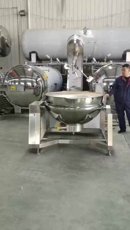 Automatic Planetary High quality mixing 500 liter high viscosity sauce gas heating Jacketed cooking kettle