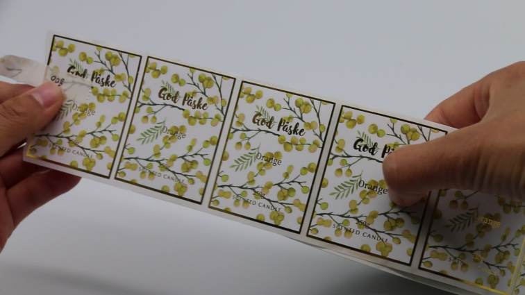 Wholesale Custom Stickers Private Gold Stamping Labels Packaging  Label Adhesive Paper Attractive Stickers