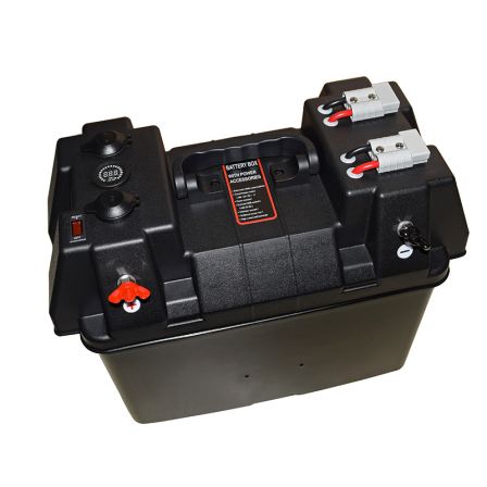 Trolling Motor Smart Battery Box Power Center with USB and DC Ports