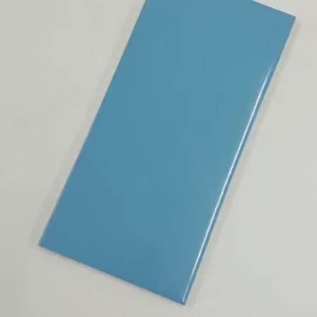 Cheap commercial 240x115mm pure dark blue ceramic glossy pool tile for floor