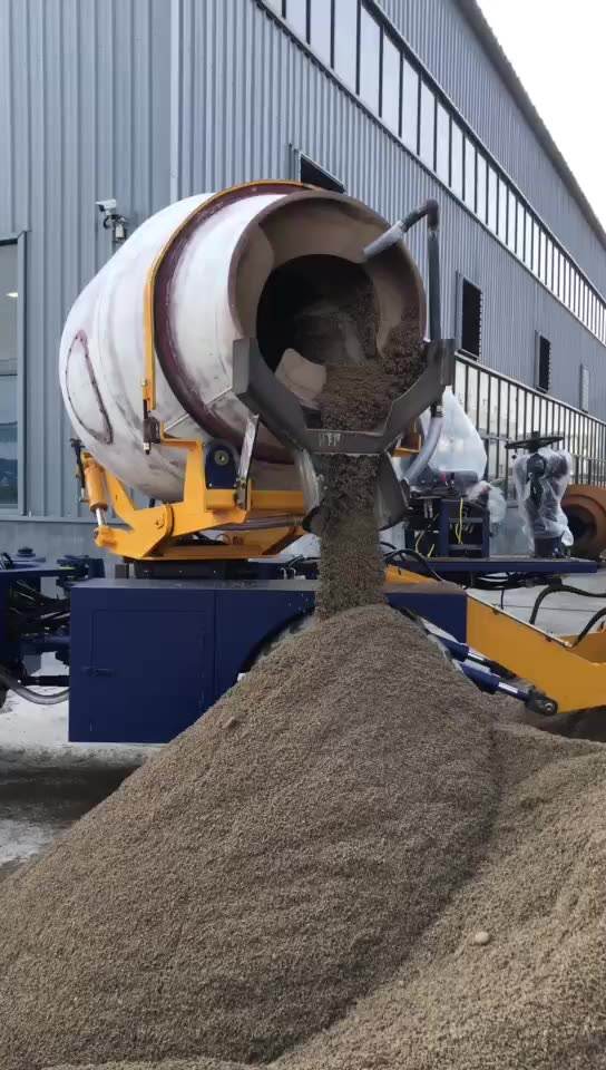 cement concrete mixer truck 1CBM with self loading hopper