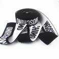 Personalised Custom Logo 25mm Jacquard Woven Elastic Band Shiny Underwear White Black Nylon Spandex Elastic Band For Boxer