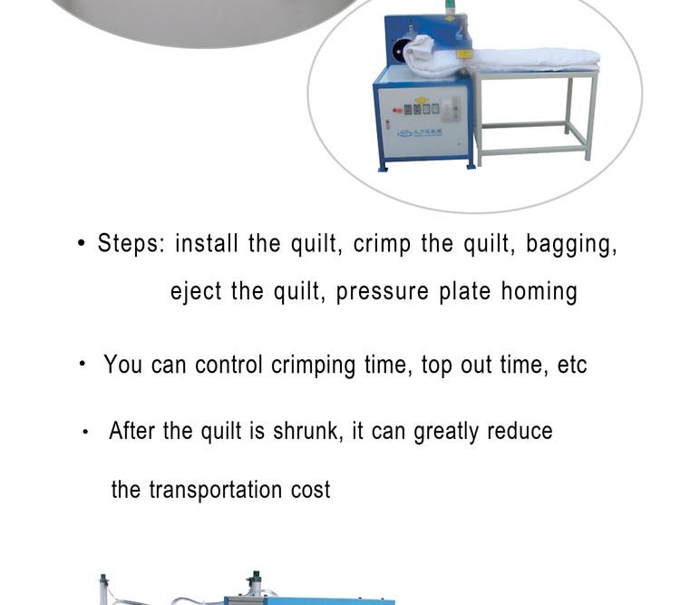 Top selling pillow quilt compress vacuum packing machine