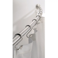 Bathroom Bath 304 Stainless Steel Wall 27-43" Black Shower Rod Round Curved Shower Rods