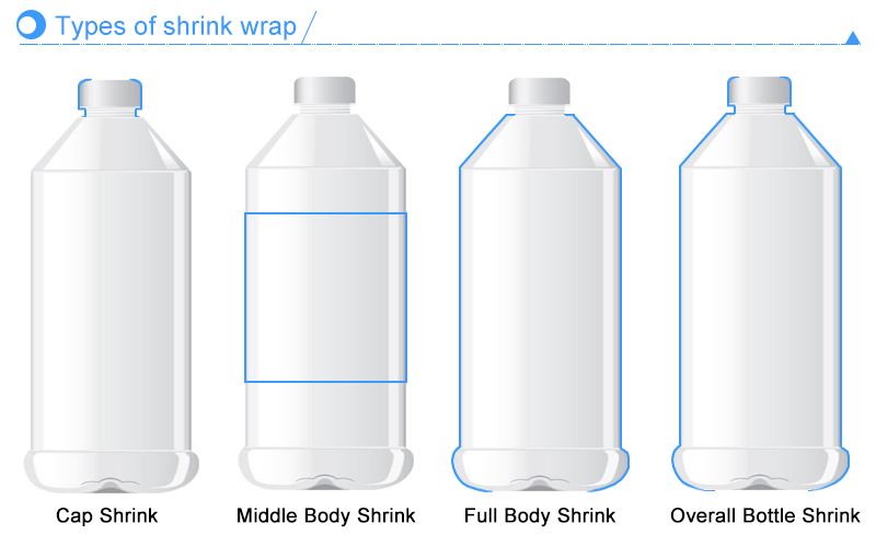Factory Direct Customized Printing PET/PVC Heat Shrink Sleeve Wrap Printable Bottle Rolls Shrink Label Sticker High Quality