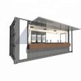 Mobile design fast food coffee shop container bar 20ft prefabricated outdoor portable sea container cafe