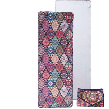 Custom Sublimation Printed Non Slip Microfiber  Yoga Towel with Silicone Dots
