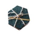 Custom Premium Quality Round Hexagon Square Marble Stone Coasters In Stock
