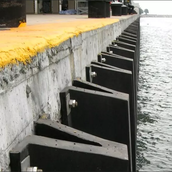 High quality dock protection solid rubber v type marine fender