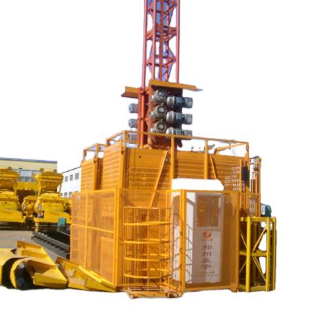 Hot sell double cage construction hoist lift for building house china supplier