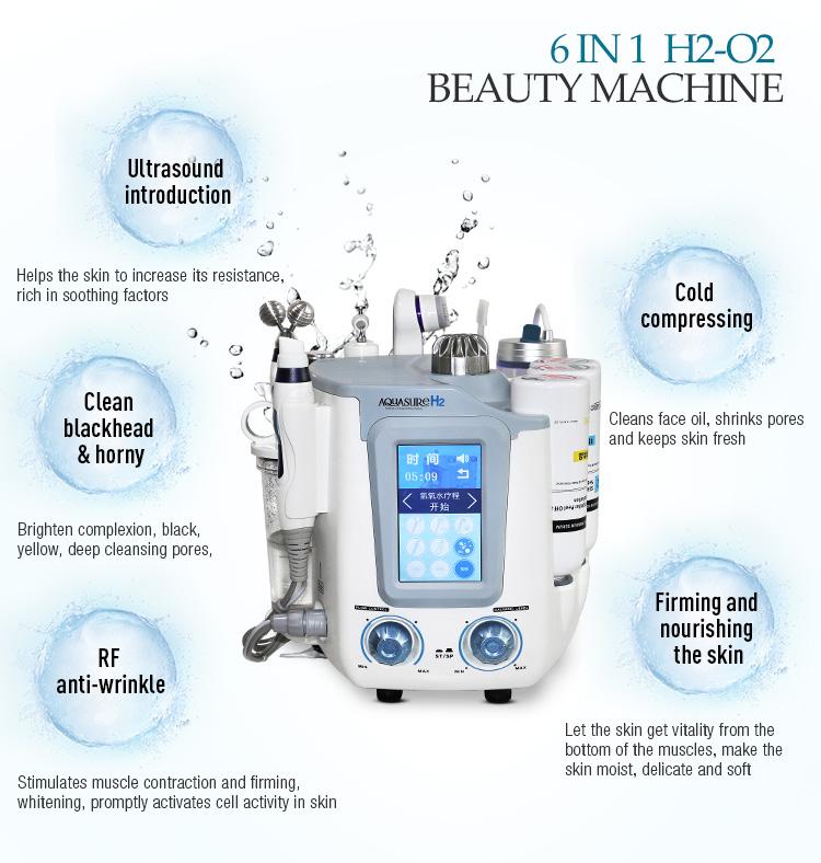 2020 New Product  Korea  7 in 1 Aquasure H2 moisturizing and deep cleaning multi-functional face lifting salon beauty equipment