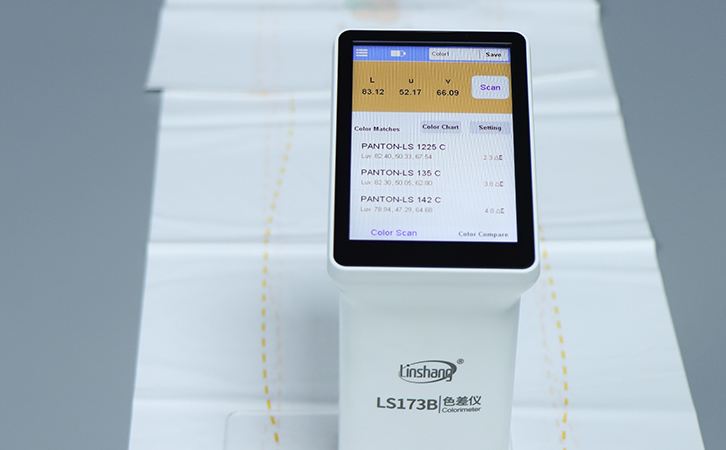 Linshang LS173B Touch Screen Colorimeter with APP PC Software for Ceramic Plastic Stone Color Measurement Comparison