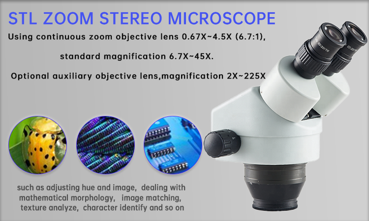 Jinuosh STL1 Binocular Zoom Without Light Source Single Arm Boom Stand Zoom Stereo Microscope
