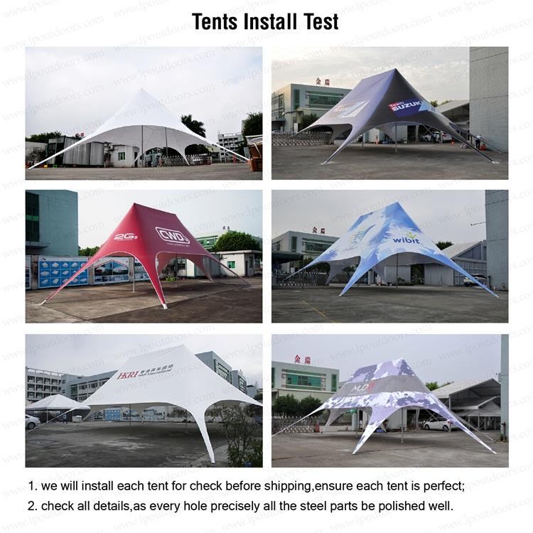 Customized logo printing star shade spider tent for promotion brand event
