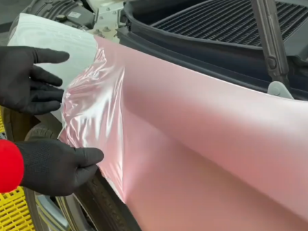 two-tone Rouge powder sakura pink Gloss Vinyl Foil Car Wraps Vehicle Wraps PVC Color Change Film With Bubble Free