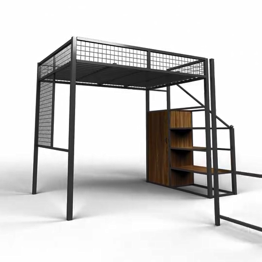JZD wood bed storage metal bunk bed king size hostel iron beds with stair hot sale