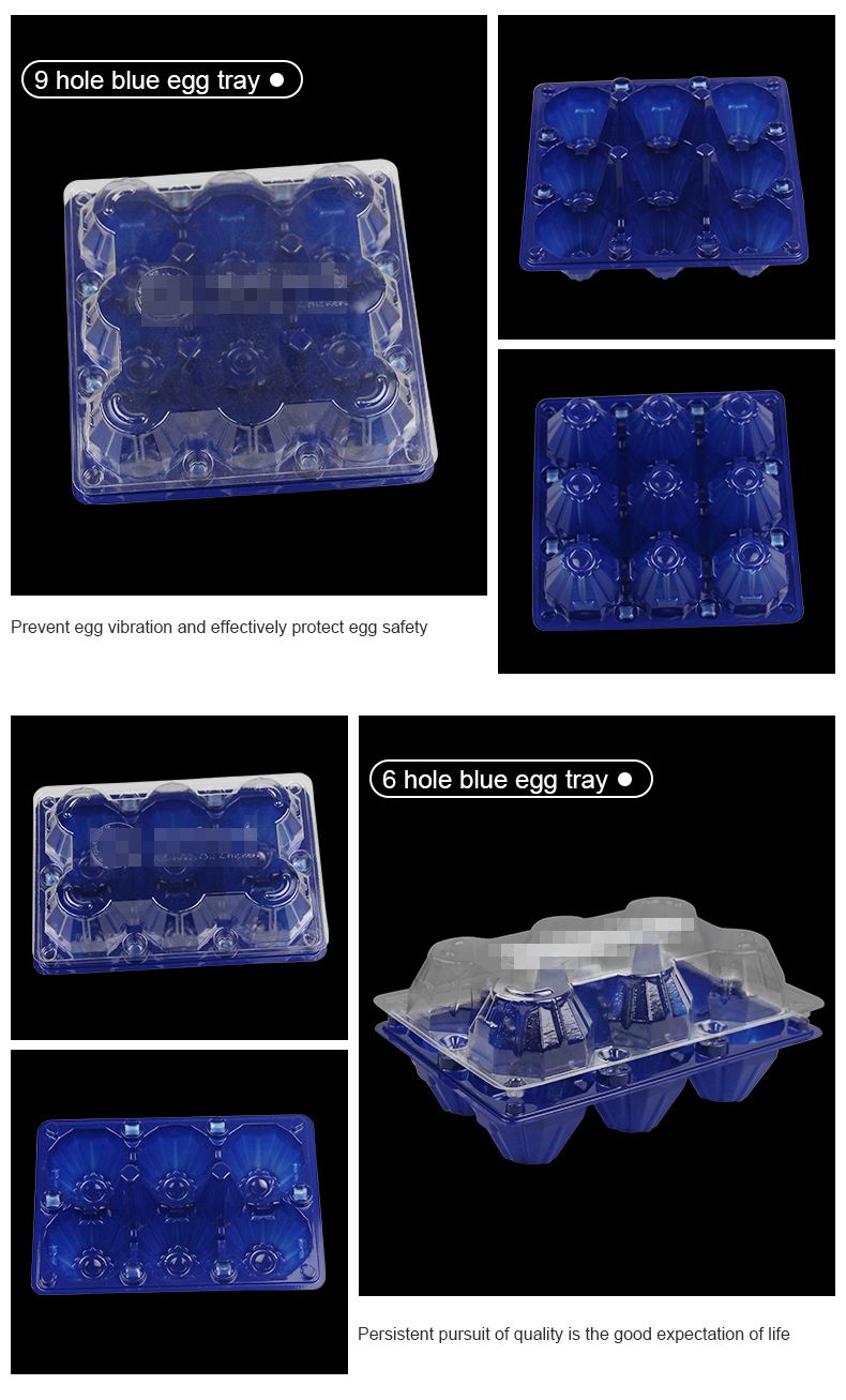 Factory custom clear 6/9/12/15/20 holes disposable plastic egg trays for sale eggs packaging boxes