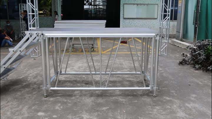 Customized Wedding Stage Platform Size and Color Used Portable Stage for Sale with Stage Bar Guardrail