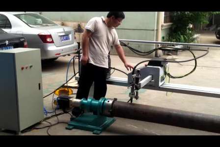 Portable type CNC Metal tube and plate Plasma cutting machine with rotary device