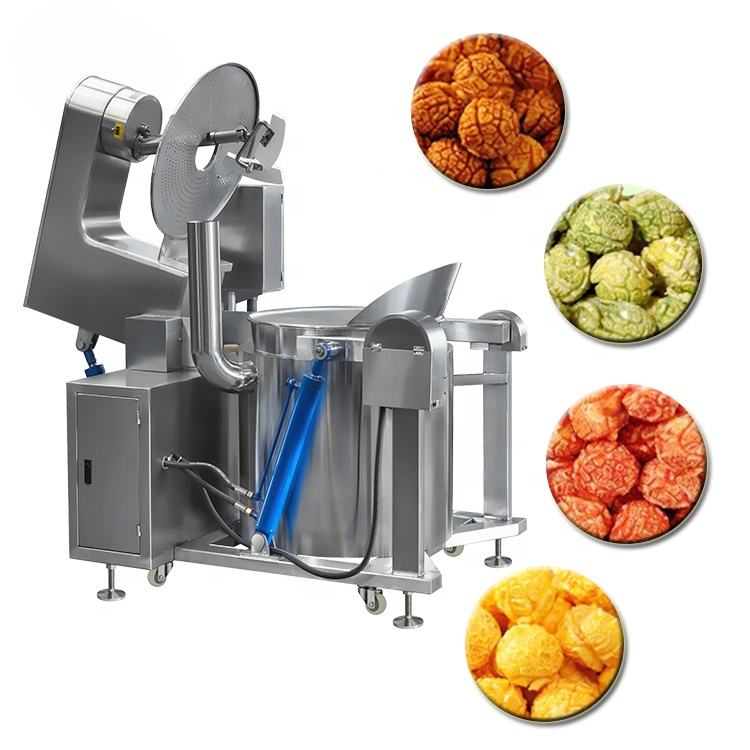 Big Capacity Industrial Automatic Caramel Flavors Gas Electric Popcorn Machine Factory