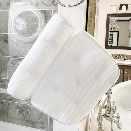 Comfortable and Breathable high Quality 3d mesh spa bath pillow for bathtub