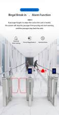 Facial Recognition Turnstile Gate Swing Barrier Gate Fast Speed Pedestrian Access Control System
