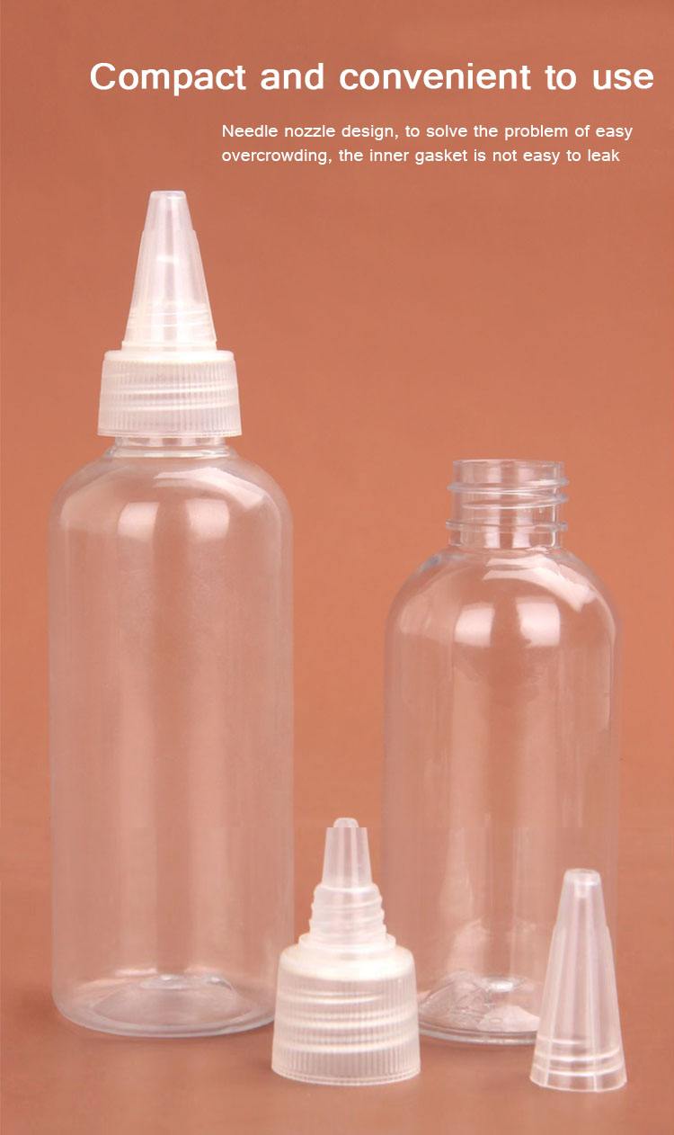 30ml 50ml 60ml 100ml travel size empty pointed mouth caps bottle containers with lid for shower gel body wash lotion