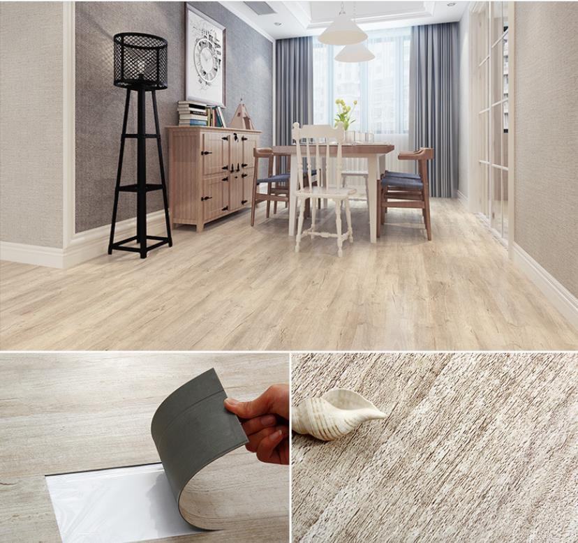 Vinyl adhesive waterproof anti slip pvc floor vinyl flooring wooden texture pvc floor boards