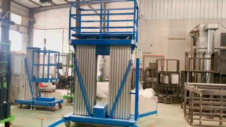 lifting height double mast aluminium ladder / electric power mobile aluminum lift platform