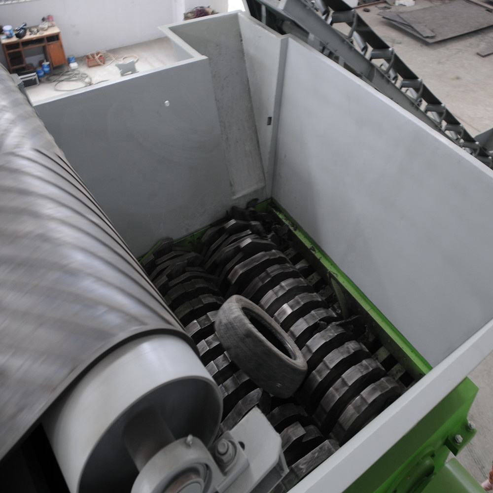 Waste tyre shredder cutter automatic line waste tire recycling machine