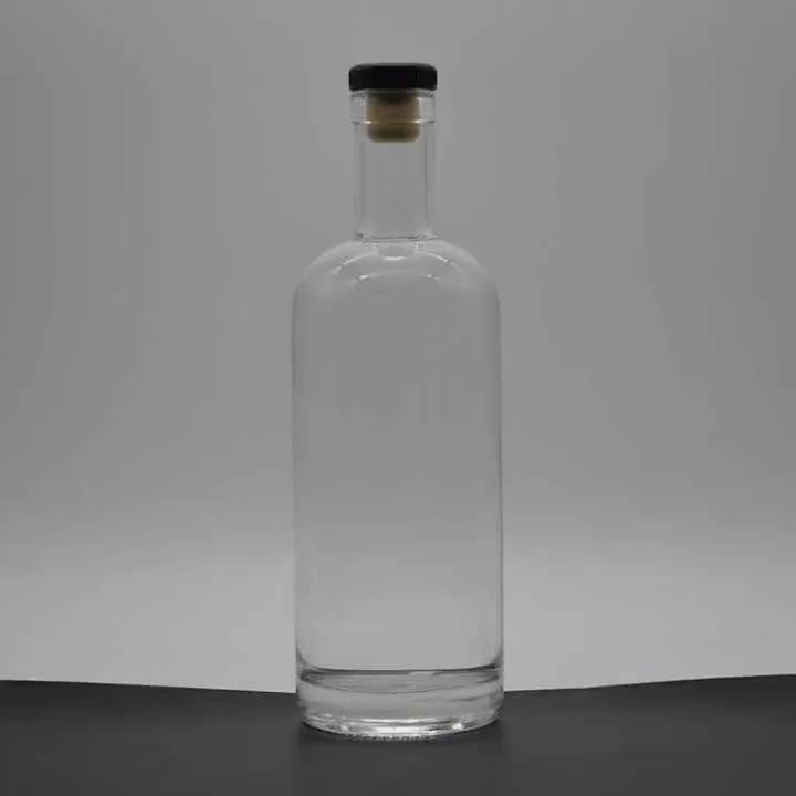 750ml 1 Liter vodka Glass liquor Bottle wholesale glass whisky bottle frosted glass wine bottle